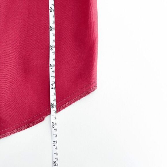 Vintage Karman Mens Pearl Snap Button Western Shirt Burgundy Red Size 15.5-33 - Picture 6 of 10